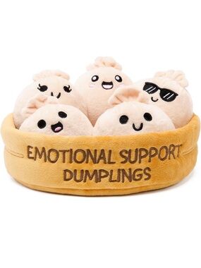 NWT! Emotional Support Dumplings Plush Set